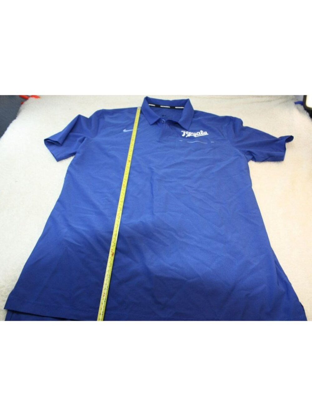 Nike Dri-FIT Kansas City Royals Polo Shirt Mens Medium Blue MLB Baseball